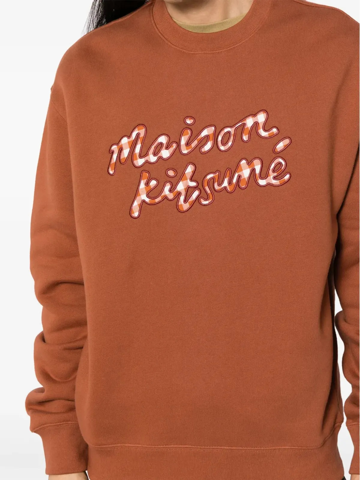 Maison Kitsuné ハンドライティング ギンガム スウェットシャツ - 画像5