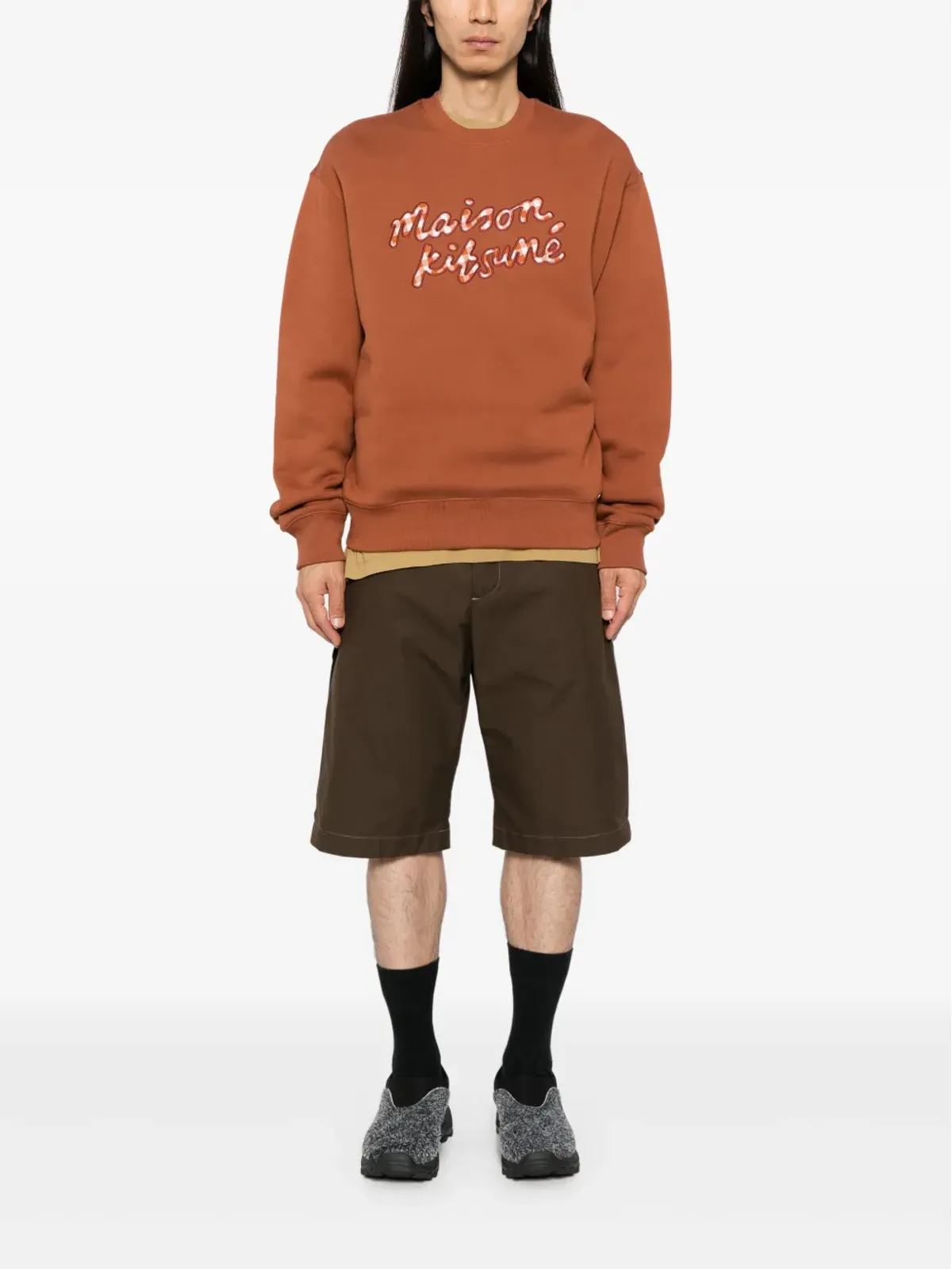 Maison Kitsuné ハンドライティング ギンガム スウェットシャツ - 画像2