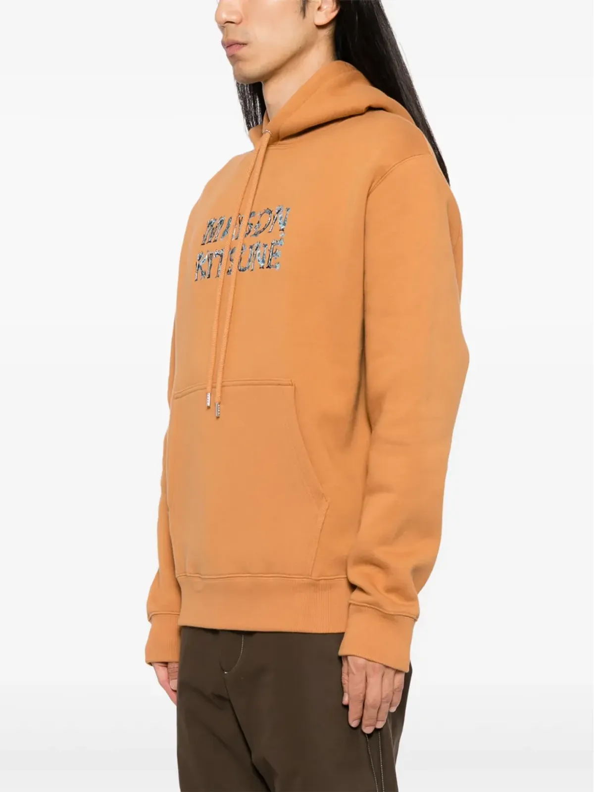 Maison Kitsuné ウールランド アルファベット コンフォート フーディー - オレンジ - 画像3