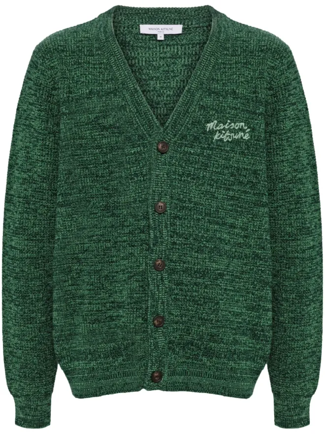 Maison Kitsuné Maison Kitsuné ハンドライティング・コンフォート カーディガン - グリーンの商品画像