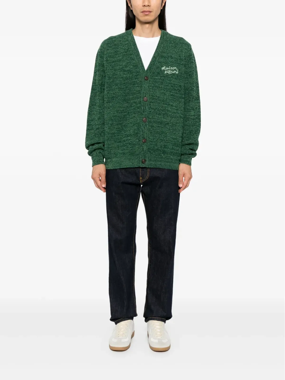 Maison Kitsuné ハンドライティング・コンフォート カーディガン - グリーン - 画像2