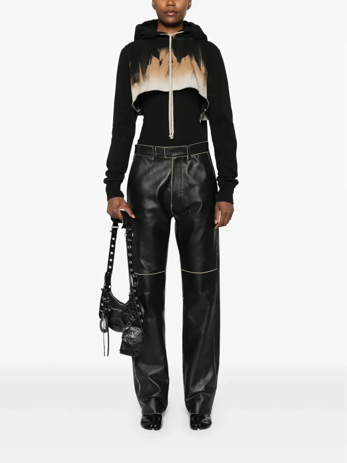 Rick Owens DRKSHDW クロップドフーディー - 画像2