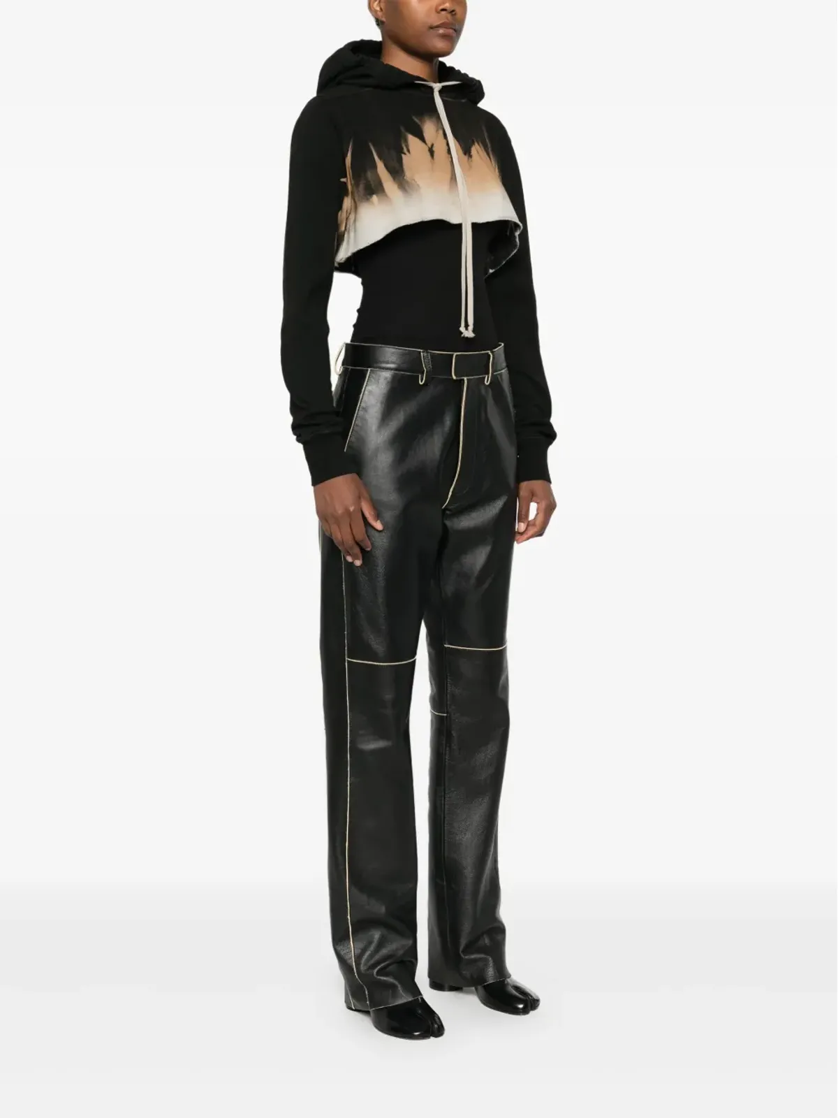 Rick Owens DRKSHDW クロップドフーディー - 画像3