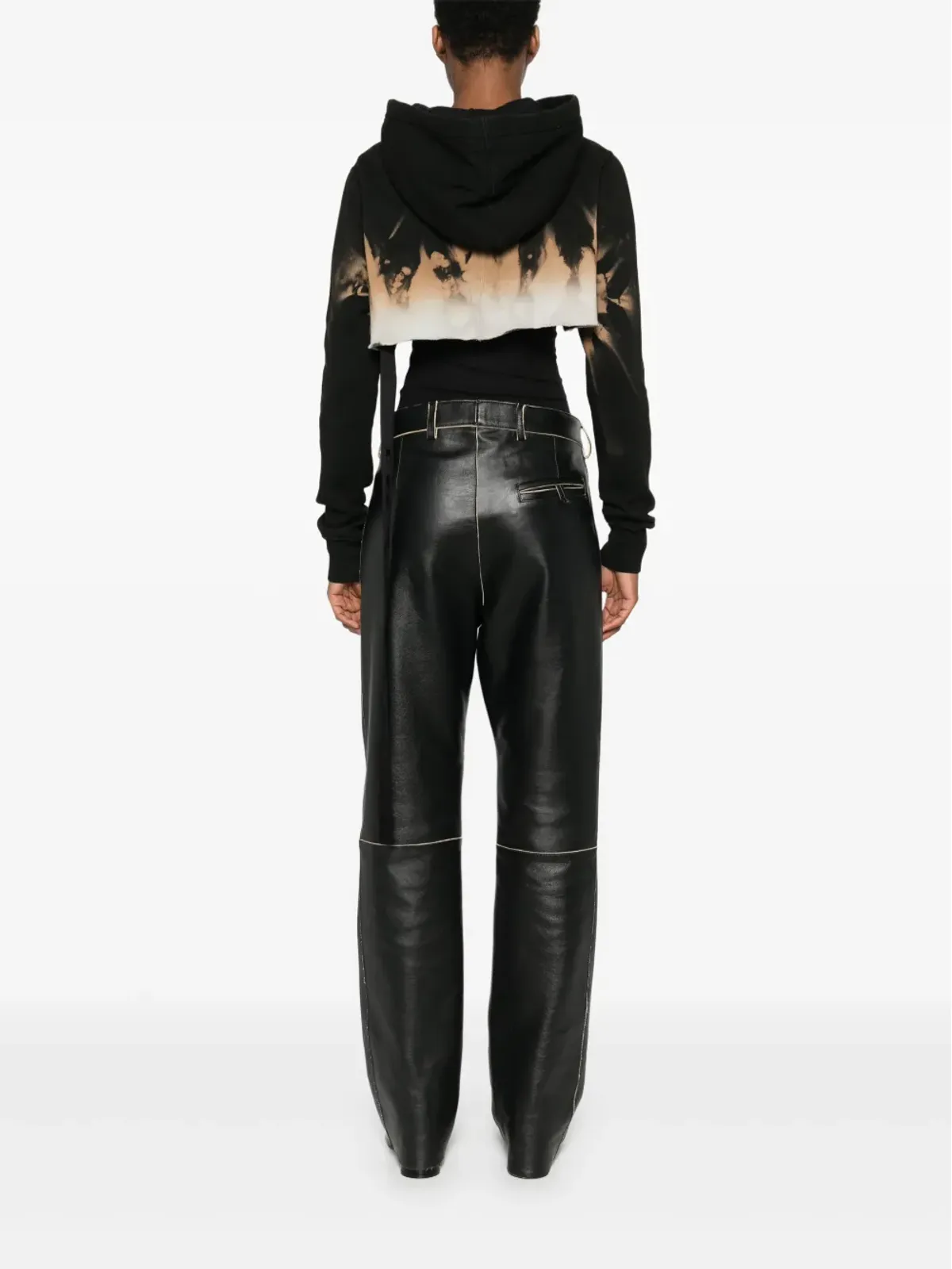 Rick Owens DRKSHDW クロップドフーディー - 画像4