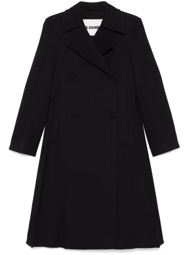Jil Sander Pre-Owned Jil Sander Pre-Owned ダブルブレストコート - ブラックの商品画像