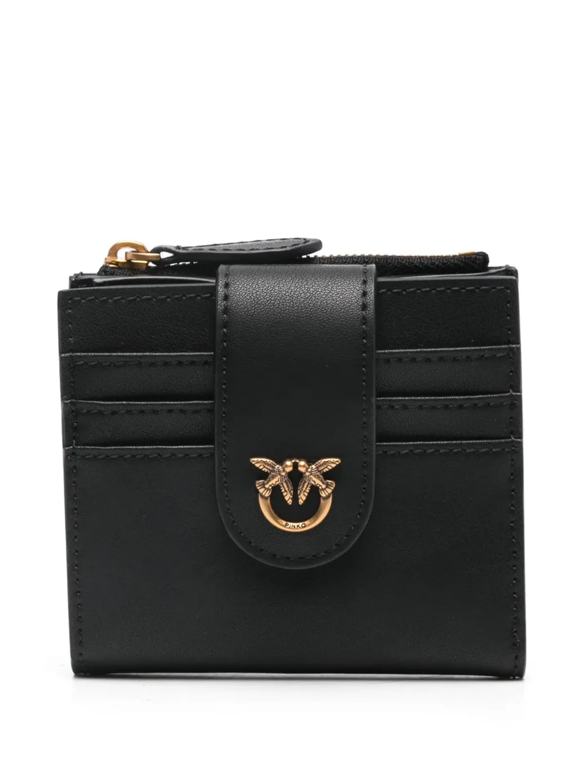 PINKO ラブバード バックル付き 財布 ブラック - 画像1