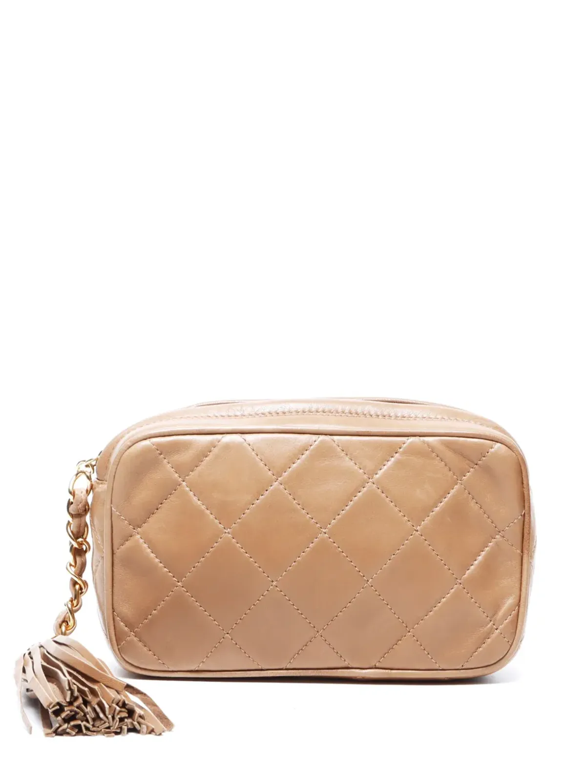 CHANEL Pre-Owned ダイヤモンドキルト タッセル クラッチ（1989-1991年） - 画像1