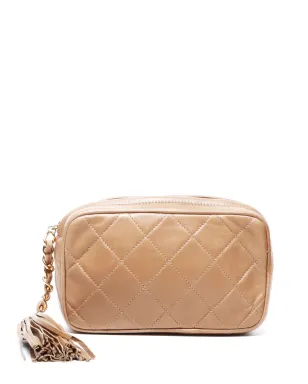 CHANEL Pre-Owned ダイヤモンドキルト タッセル クラッチ（1989-1991年） - サムネイル1