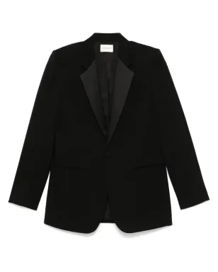 Saint Laurent グレイン・ド・プードル タキシードブレザー - ブラック - サムネイル1