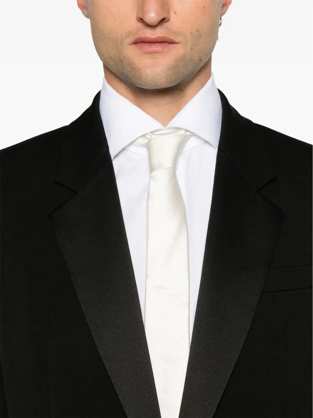 Saint Laurent グレイン・ド・プードル タキシードブレザー - ブラック - 画像5