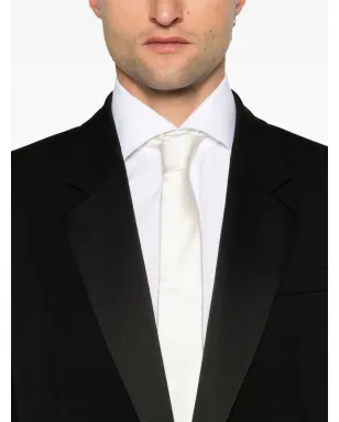 Saint Laurent グレイン・ド・プードル タキシードブレザー - ブラック - サムネイル5