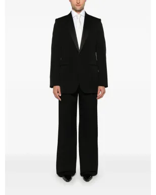 Saint Laurent グレイン・ド・プードル タキシードブレザー - ブラック - サムネイル2