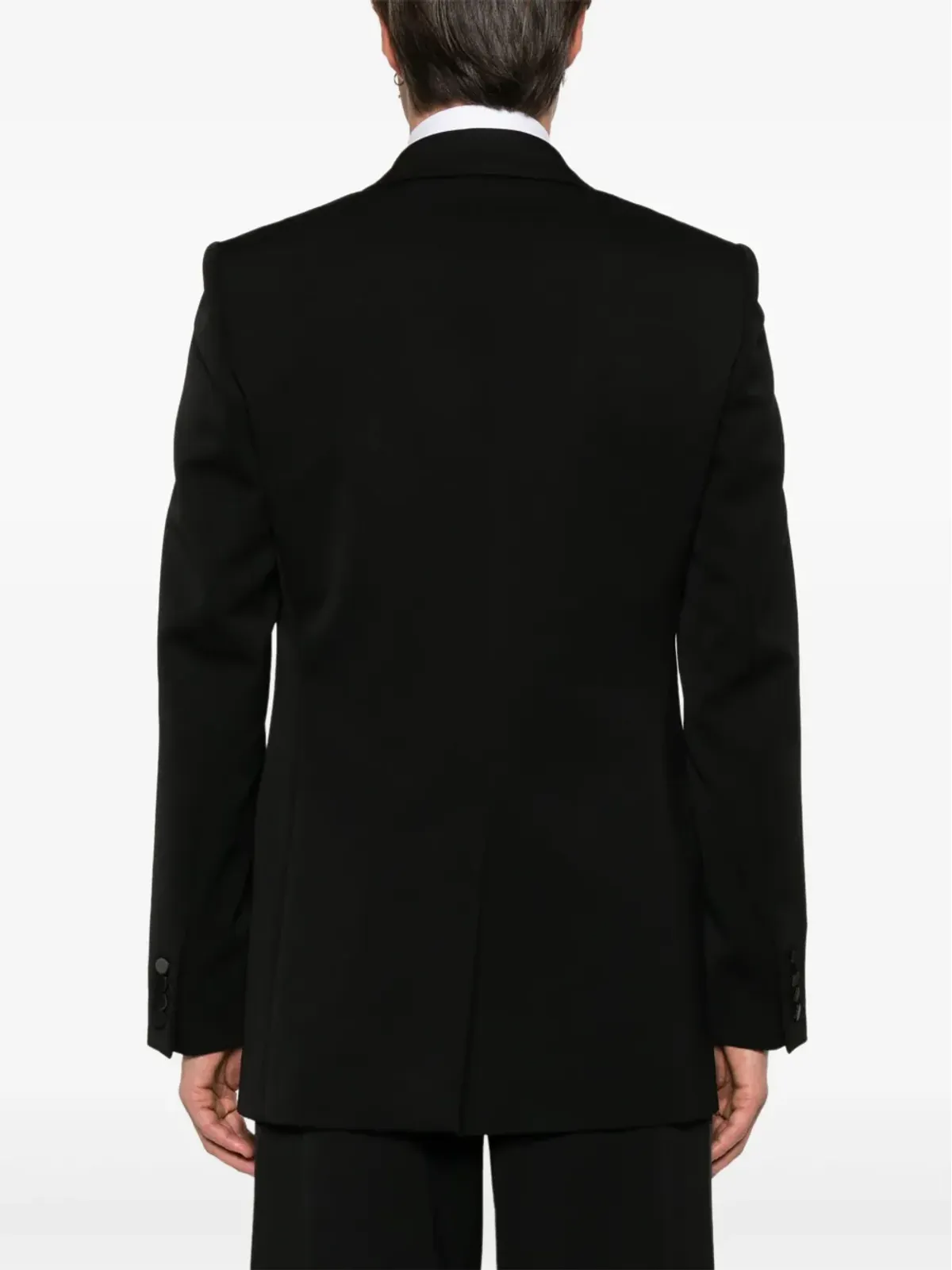 Saint Laurent グレイン・ド・プードル タキシードブレザー - ブラック - 画像4