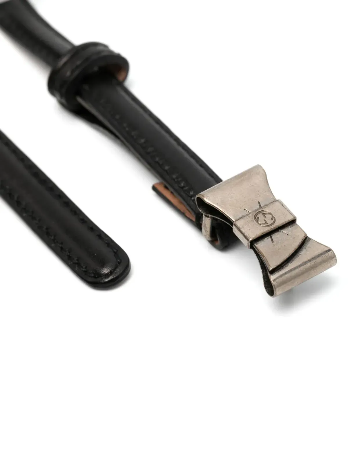 Gucci Pre-Owned 2010年代 リボンディテールベルト - ブラック - 画像2
