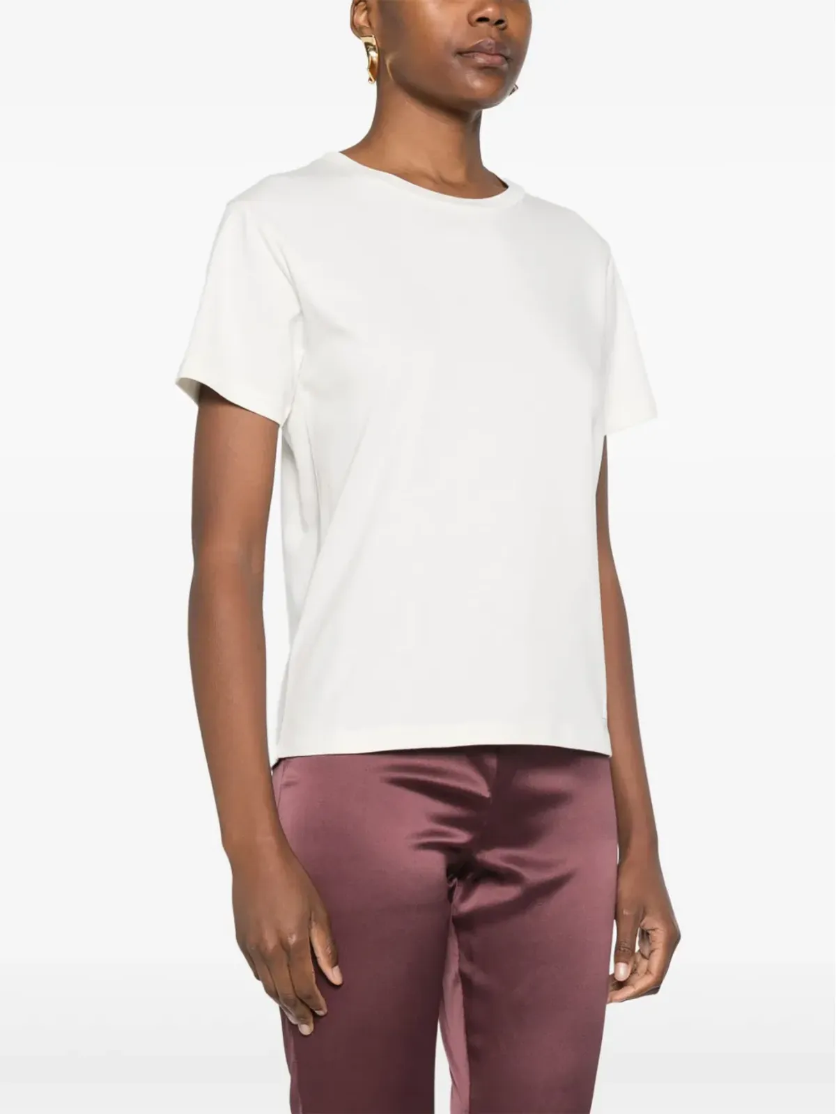 Saint Laurent ロゴタグ Tシャツ - ホワイト - 画像3