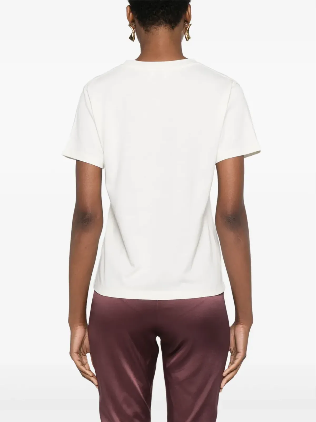 Saint Laurent ロゴタグ Tシャツ - ホワイト - 画像4