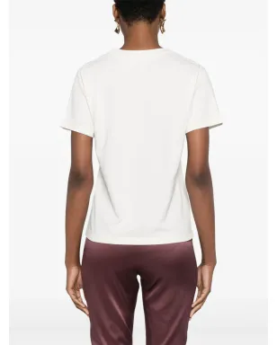 Saint Laurent ロゴタグ Tシャツ - ホワイト - サムネイル4