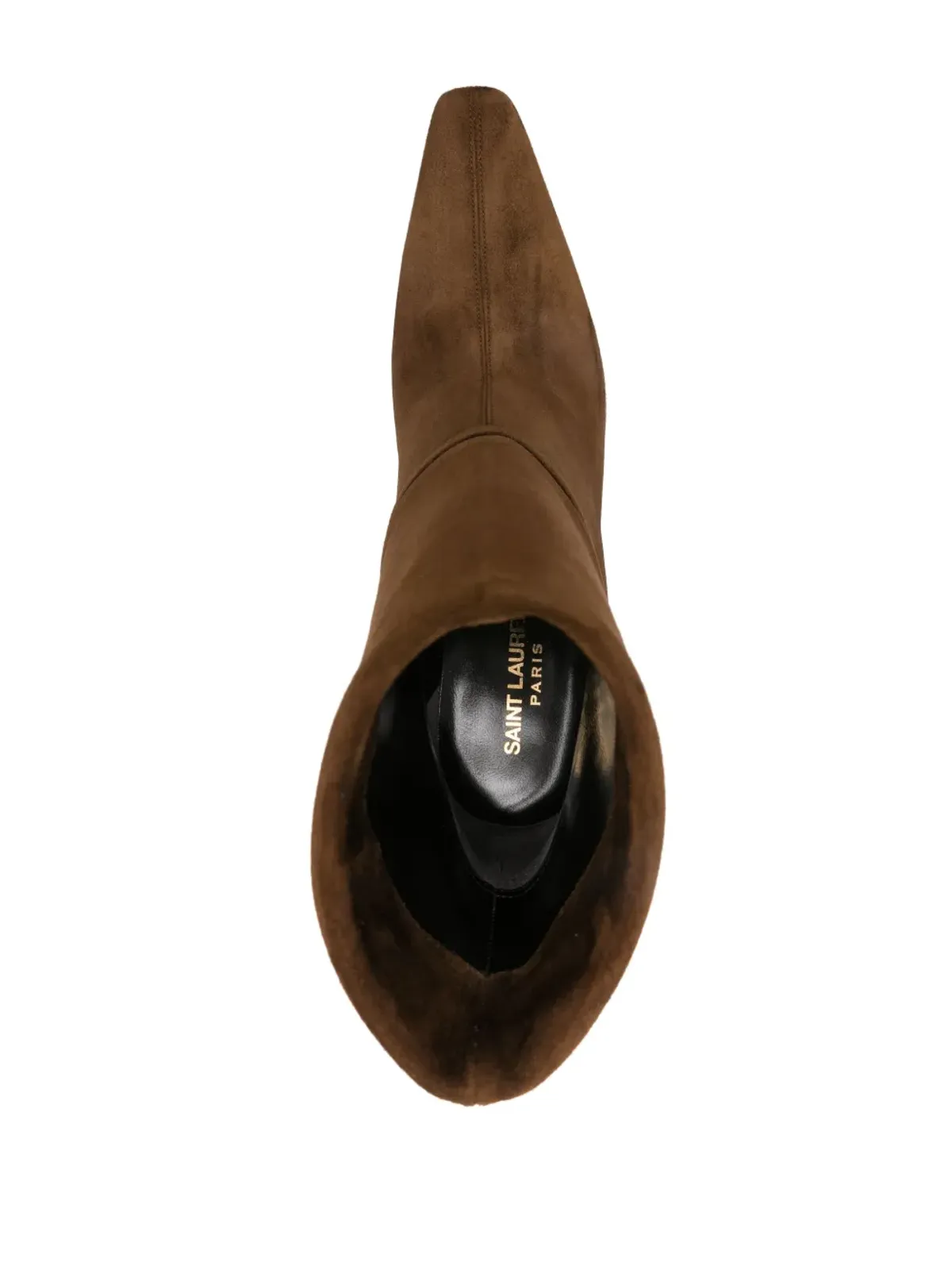 Saint Laurent 85mm 折り畳みデザインブーツ ブラウン - 画像4