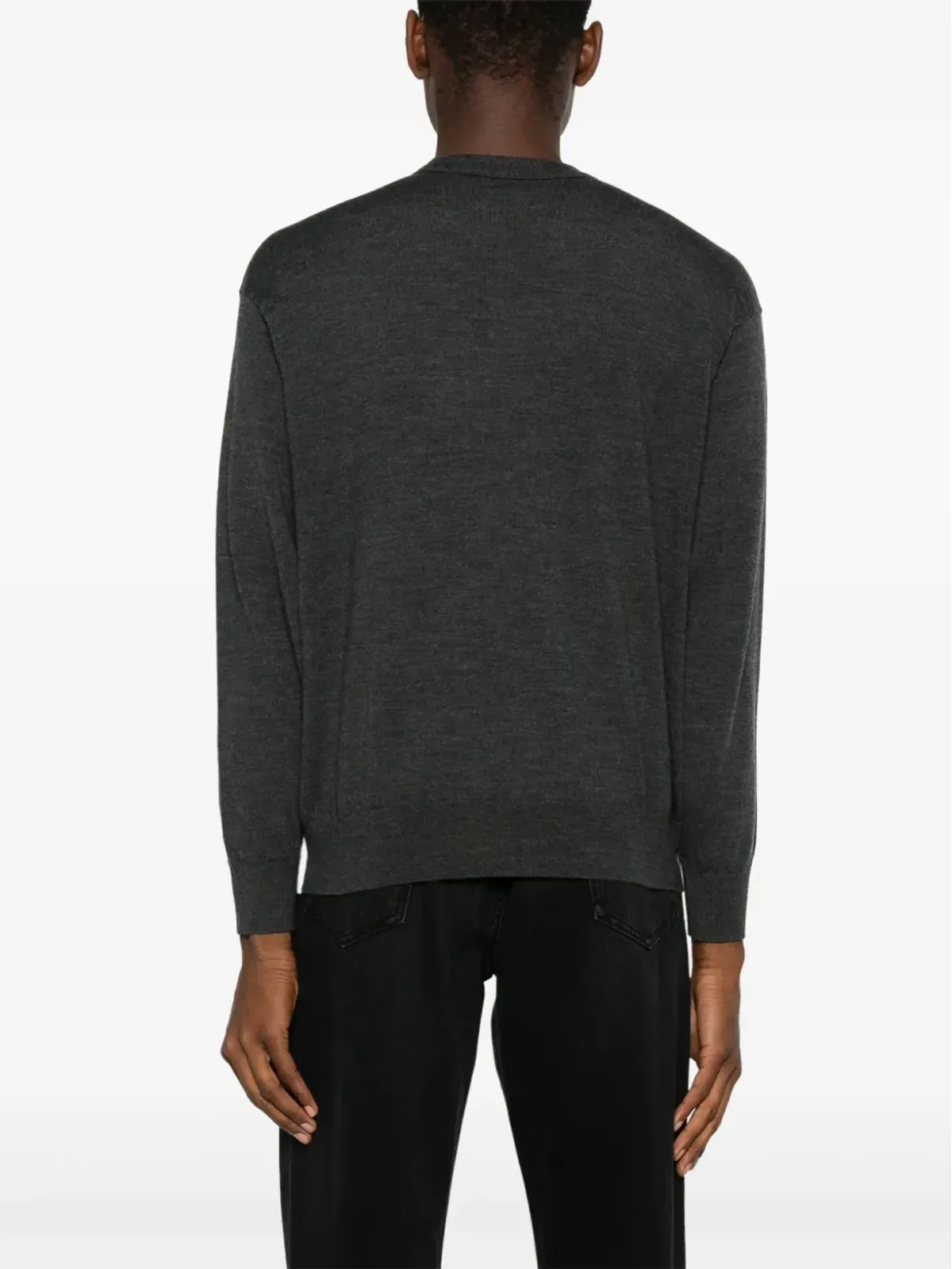 Emporio Armani カラーブロックセーター グレー - 画像4