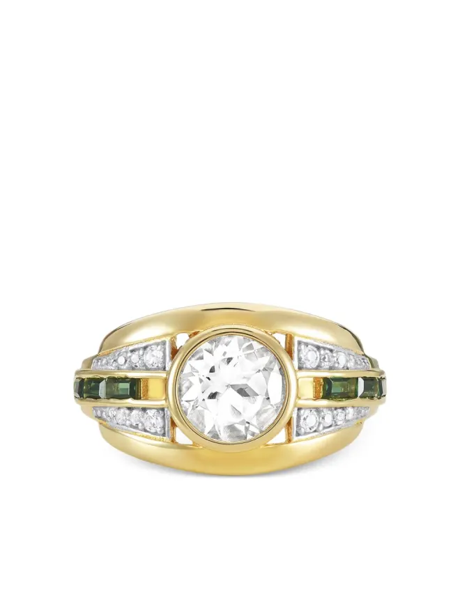V JEWELLERY V JEWELLERY オリーブ クリスタル装飾リングの商品画像