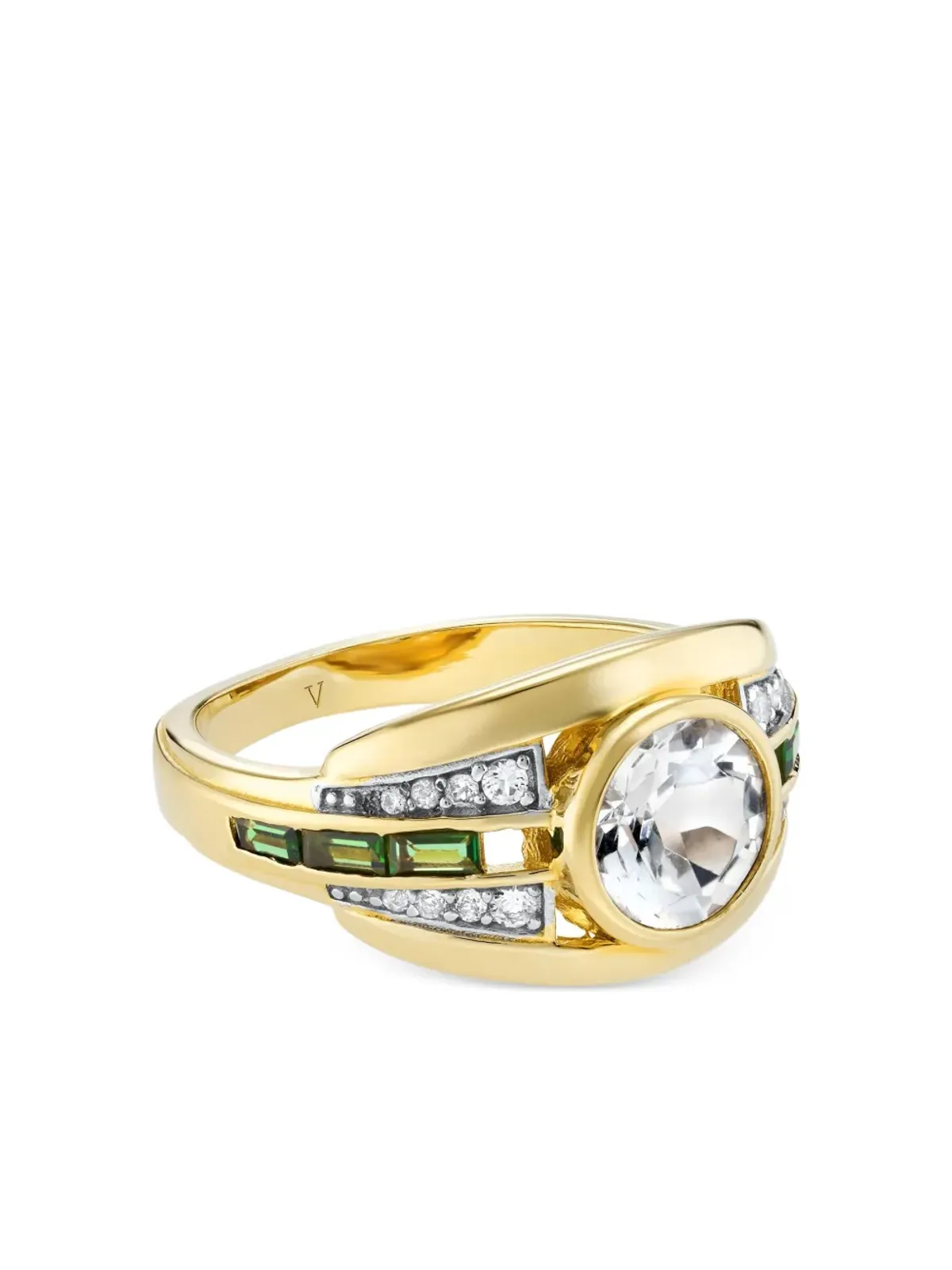 V JEWELLERY オリーブ クリスタル装飾リング - 画像3