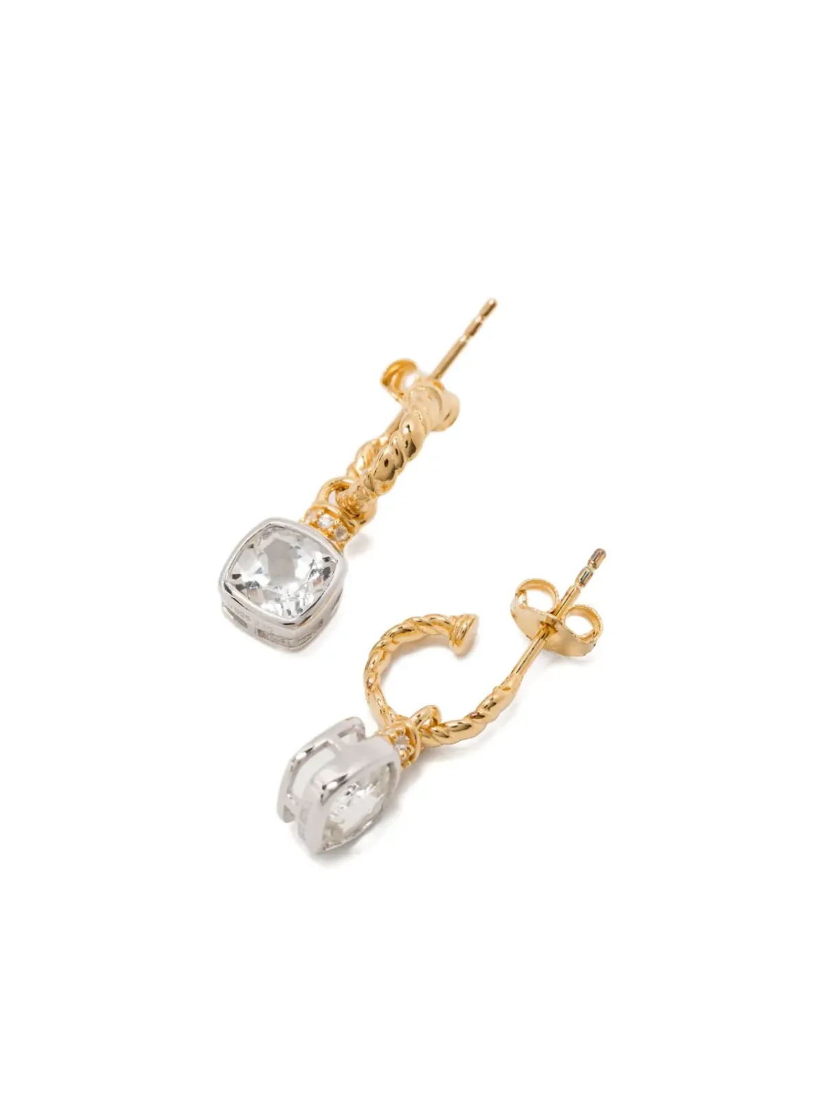 V JEWELLERY ツートーン フープイヤリング - 画像3