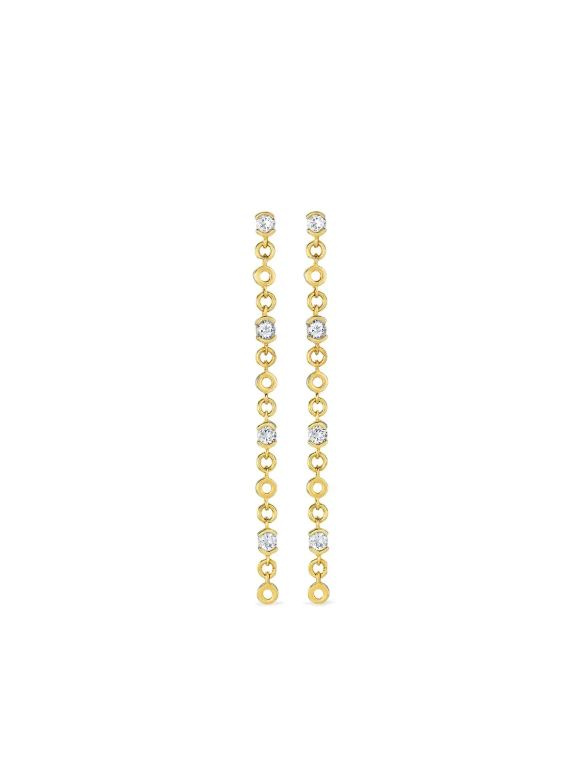 V JEWELLERY Lyla 18Kゴールドヴェルメイユ ドロップピアス - 画像1