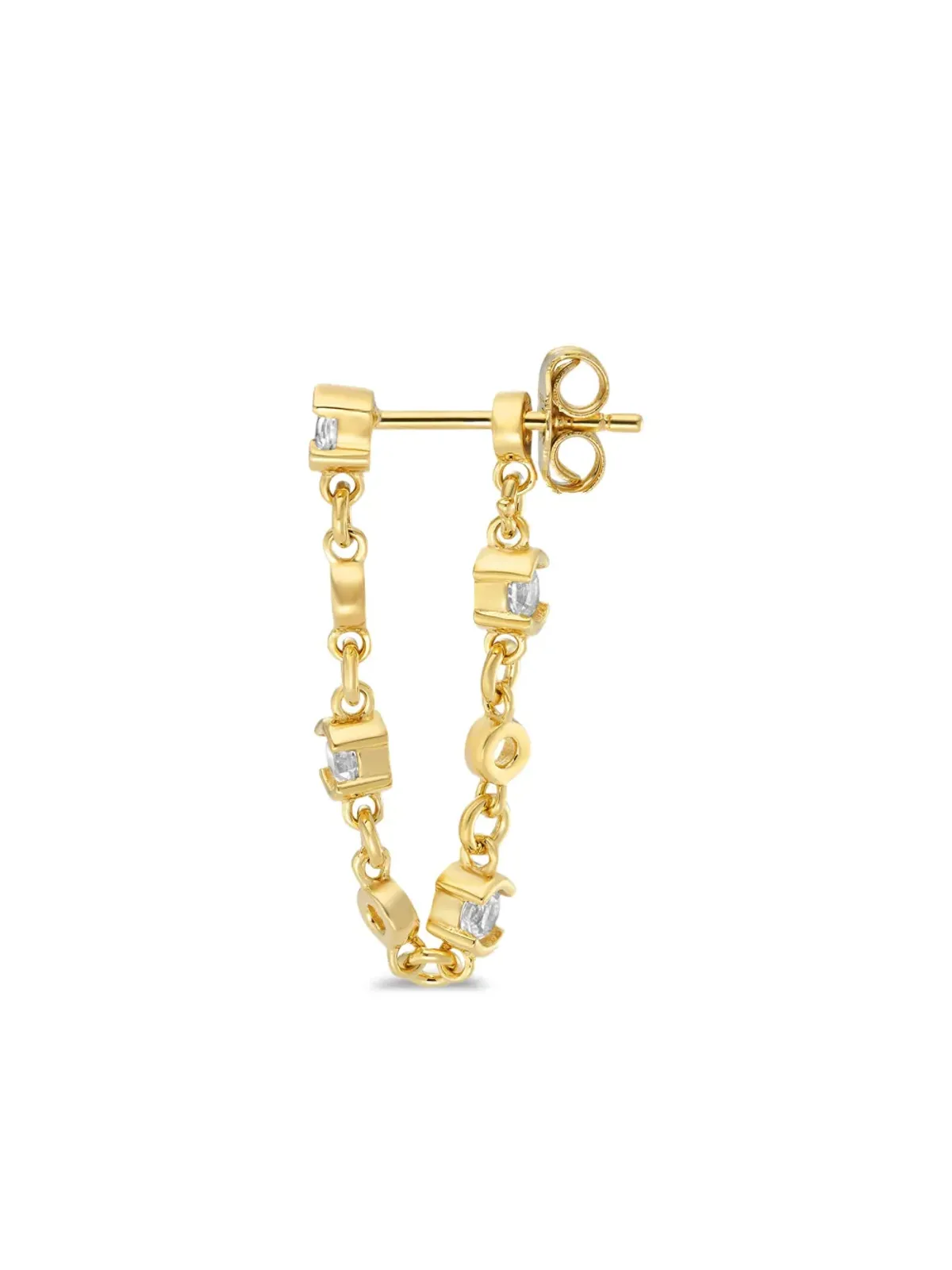 V JEWELLERY Lyla 18Kゴールドヴェルメイユ ドロップピアス - 画像2