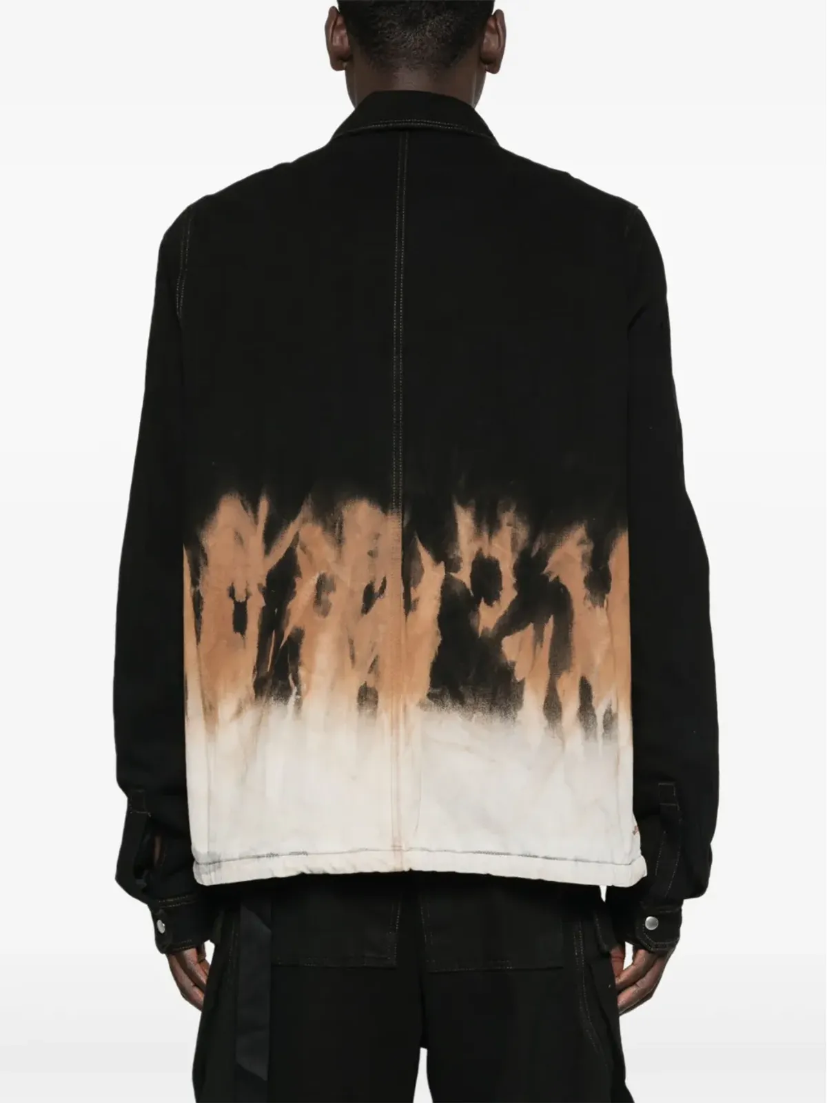 Rick Owens DRKSHDW タイダイ柄デニムジャケット - ブラック - 画像4