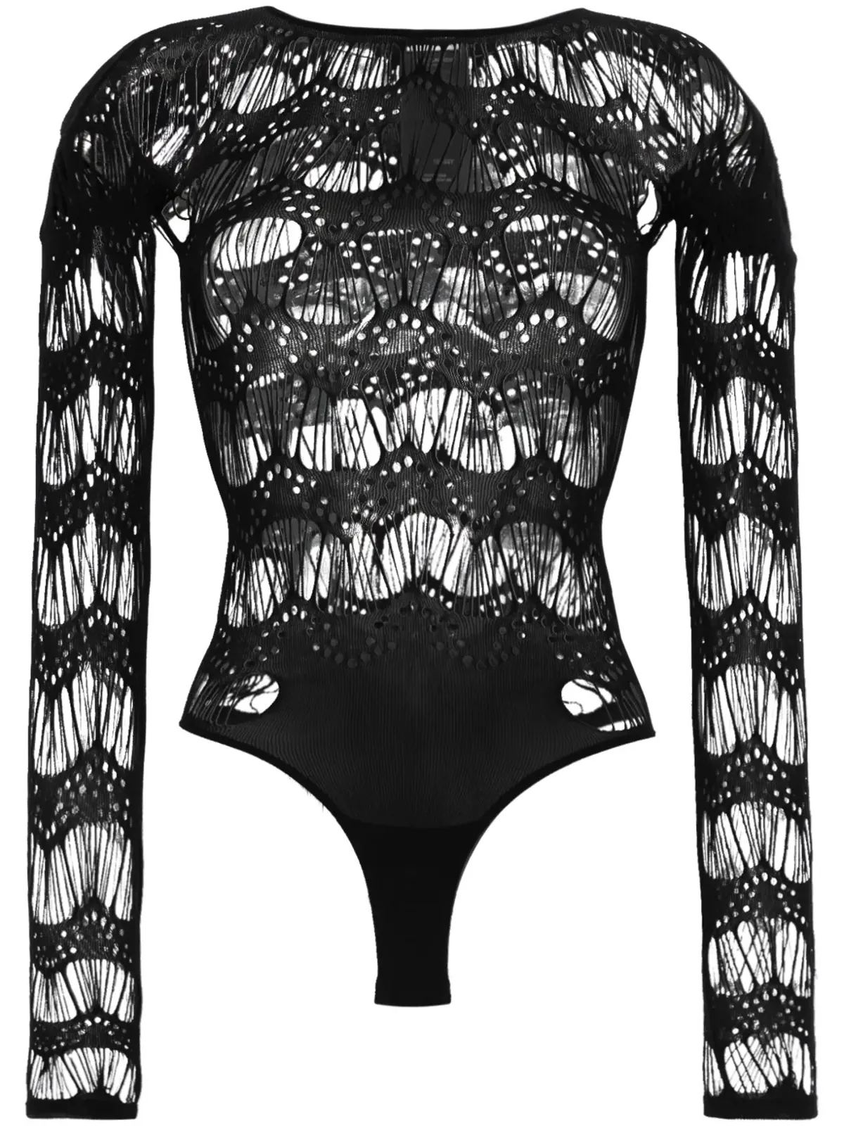 Saint Laurent ラダー編みジャージー ボディスーツ - 画像1