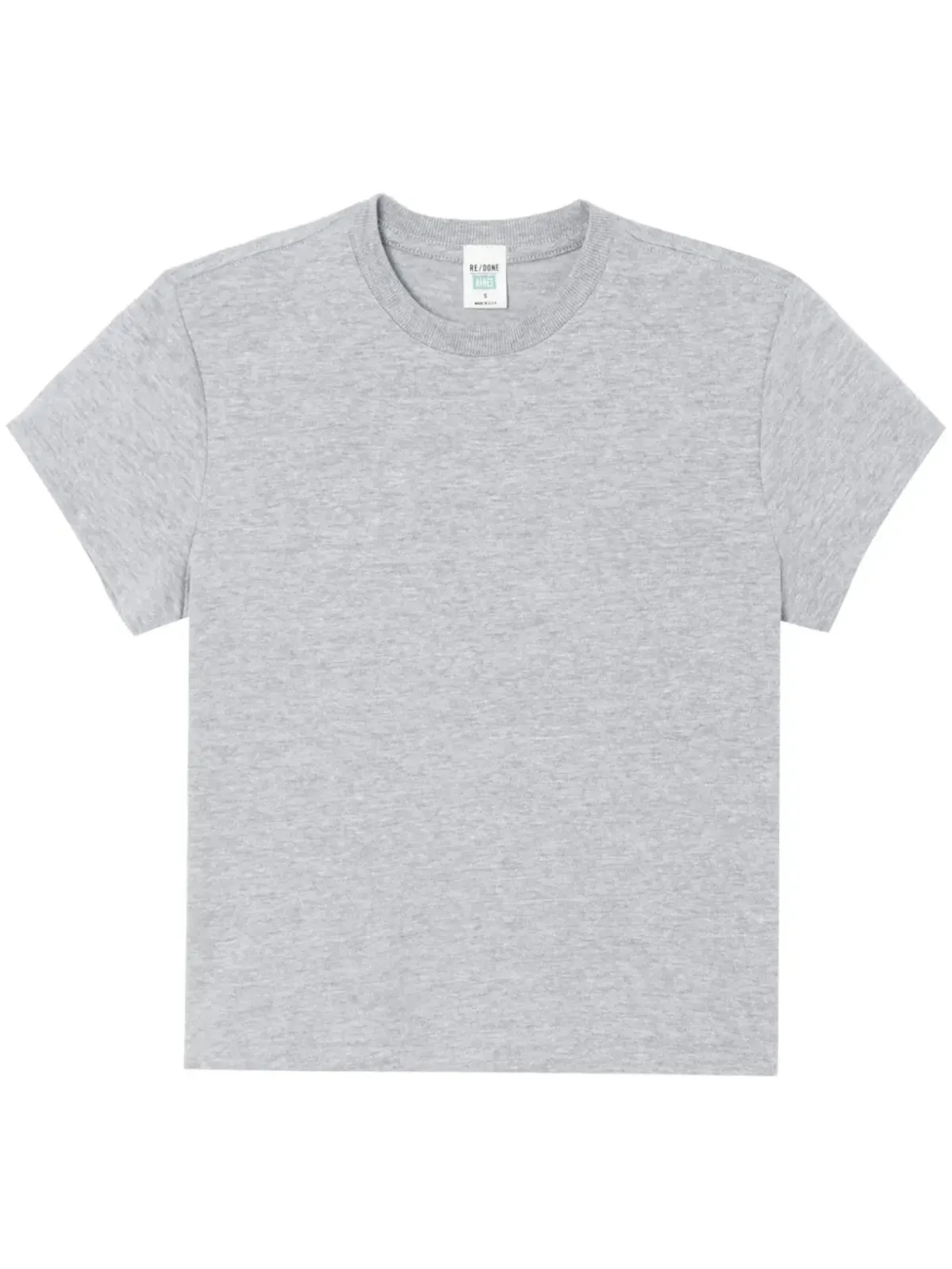 RE/DONE 50s boxy cotton T-shirt - Grey - 画像1