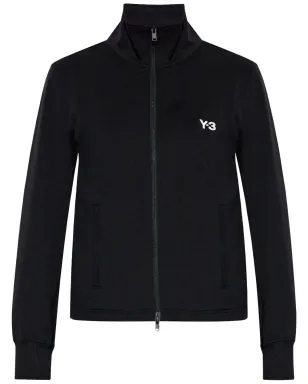 Y-3 ジップアップ ロゴ スウェットシャツ - ブラック - サムネイル1
