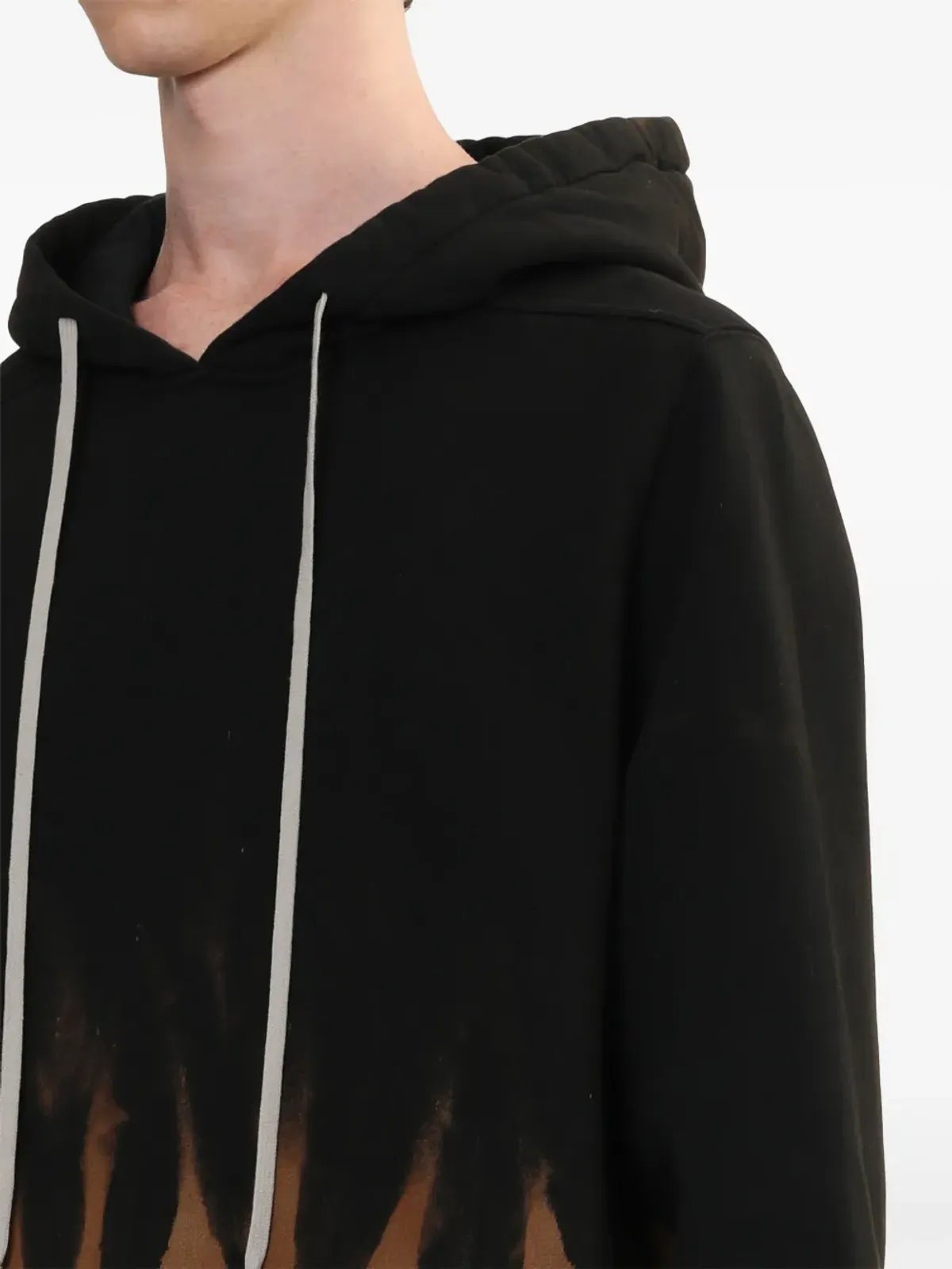 Rick Owens DRKSHDW タイダイ フーディー - ブラック - 画像5