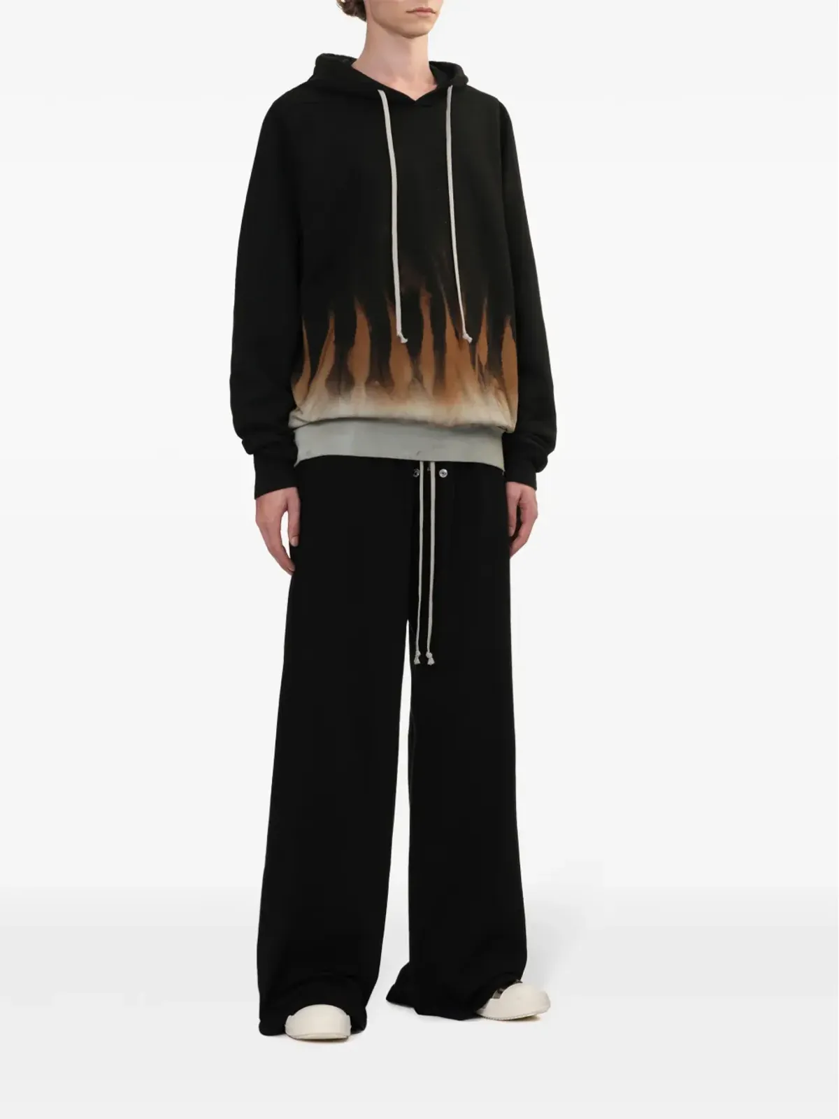 Rick Owens DRKSHDW タイダイ フーディー - ブラック - 画像2