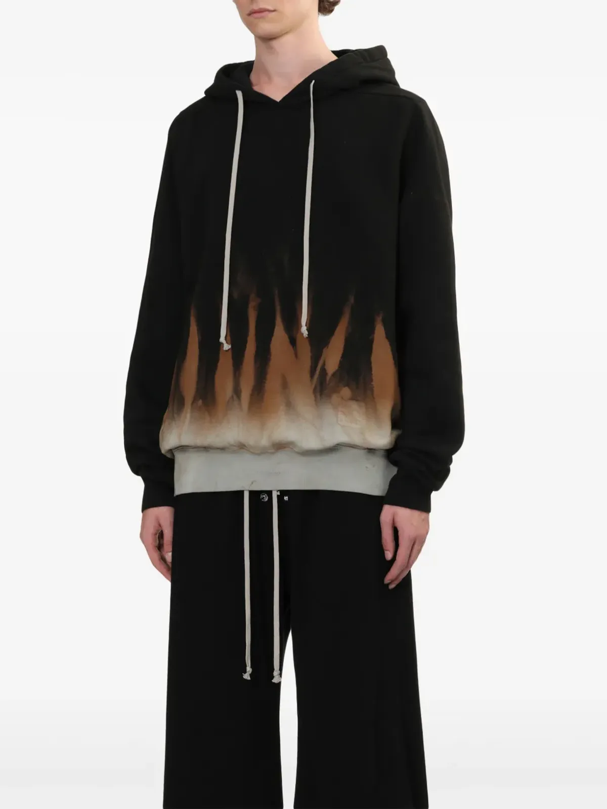 Rick Owens DRKSHDW タイダイ フーディー - ブラック - 画像3