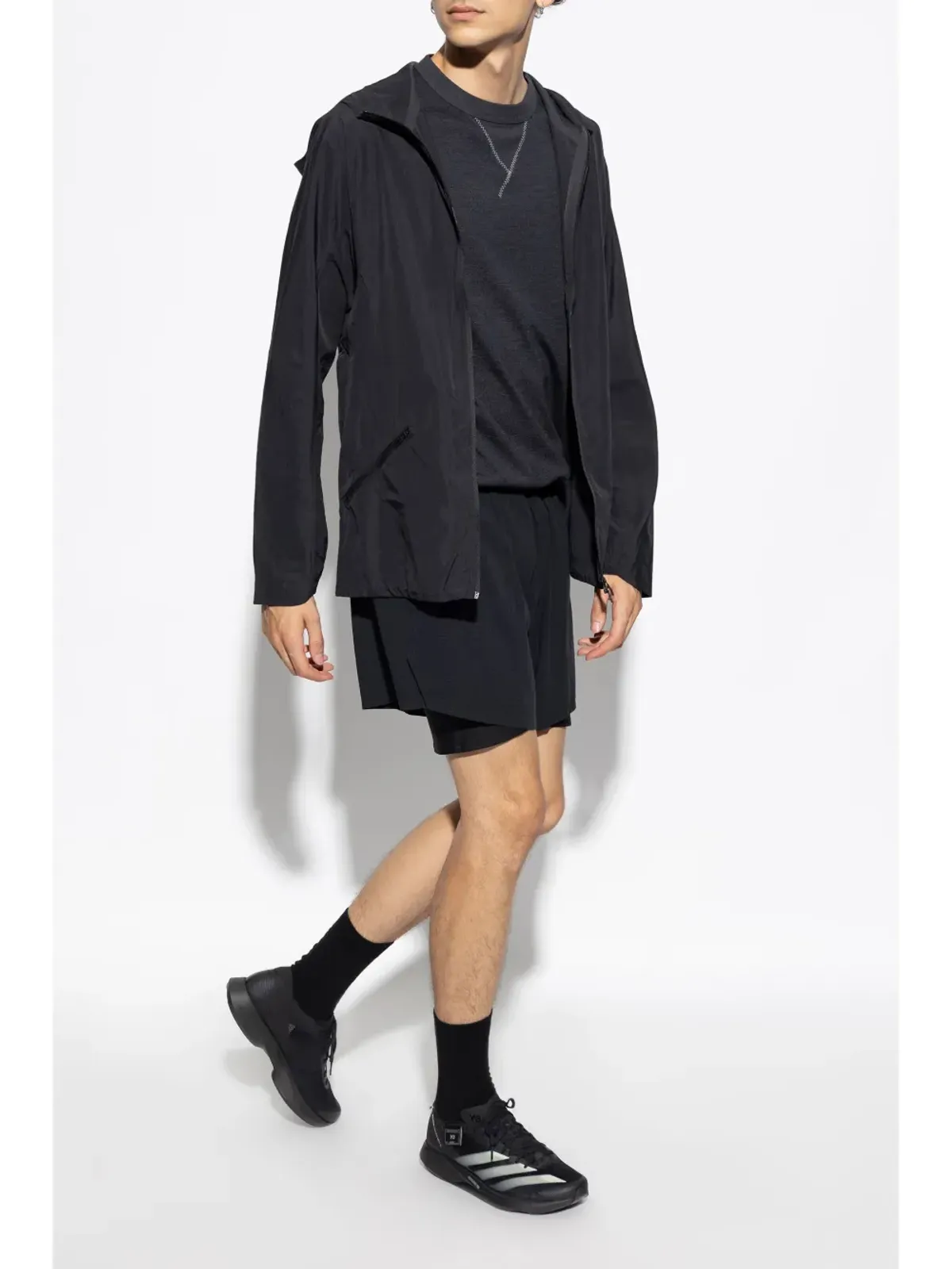Y-3 ロゴプリント トラックショーツ - 画像2