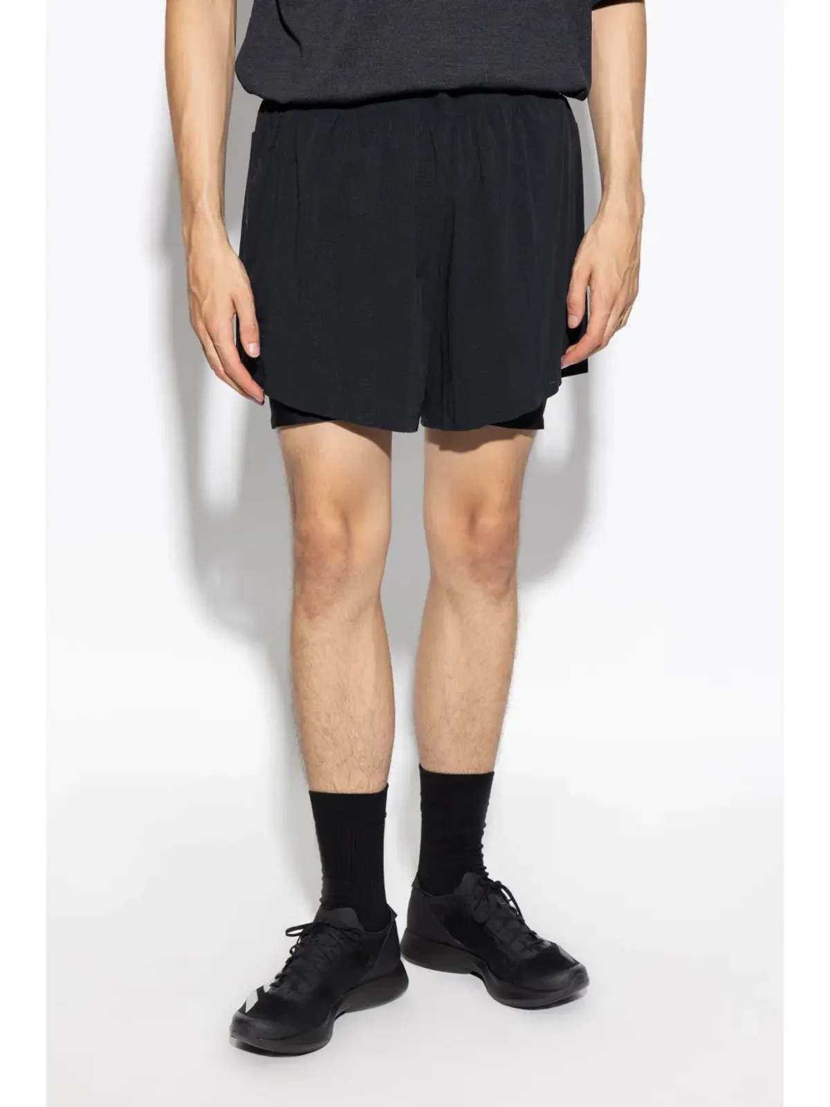 Y-3 ロゴプリント トラックショーツ - 画像3