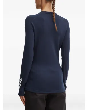 Helly Hansen パターン入りベースレイヤートップ - ブルー - サムネイル3