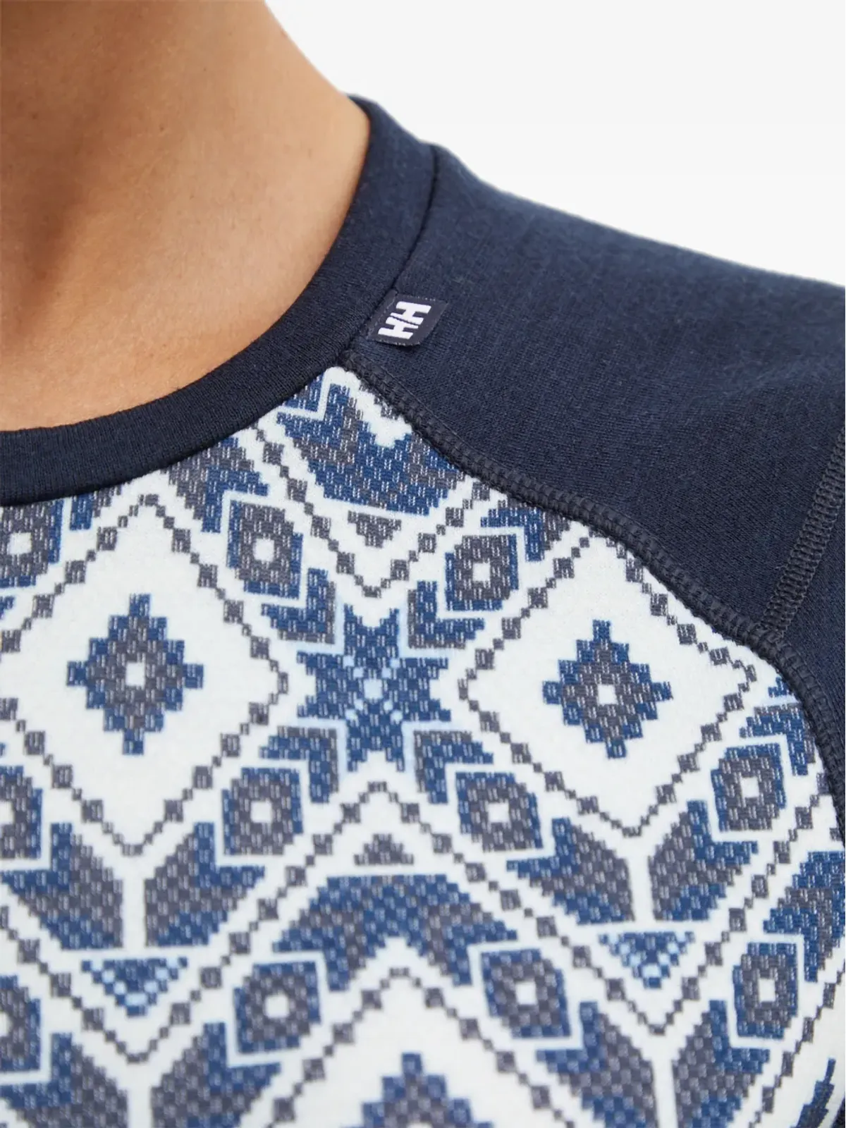 Helly Hansen パターン入りベースレイヤートップ - ブルー - 画像4