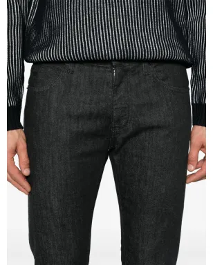 Emporio Armani J45 straight-leg jeans - Black - サムネイル5