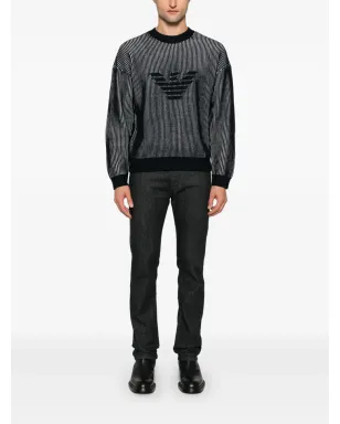 Emporio Armani J45 straight-leg jeans - Black - サムネイル2