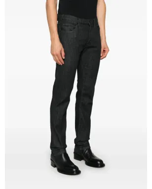 Emporio Armani J45 straight-leg jeans - Black - サムネイル3