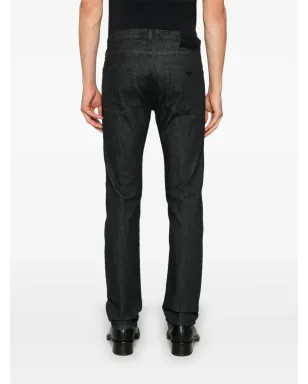 Emporio Armani J45 straight-leg jeans - Black - サムネイル4