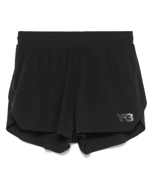 Y-3 ロゴプリント ランニングショーツ - ブラック - サムネイル1