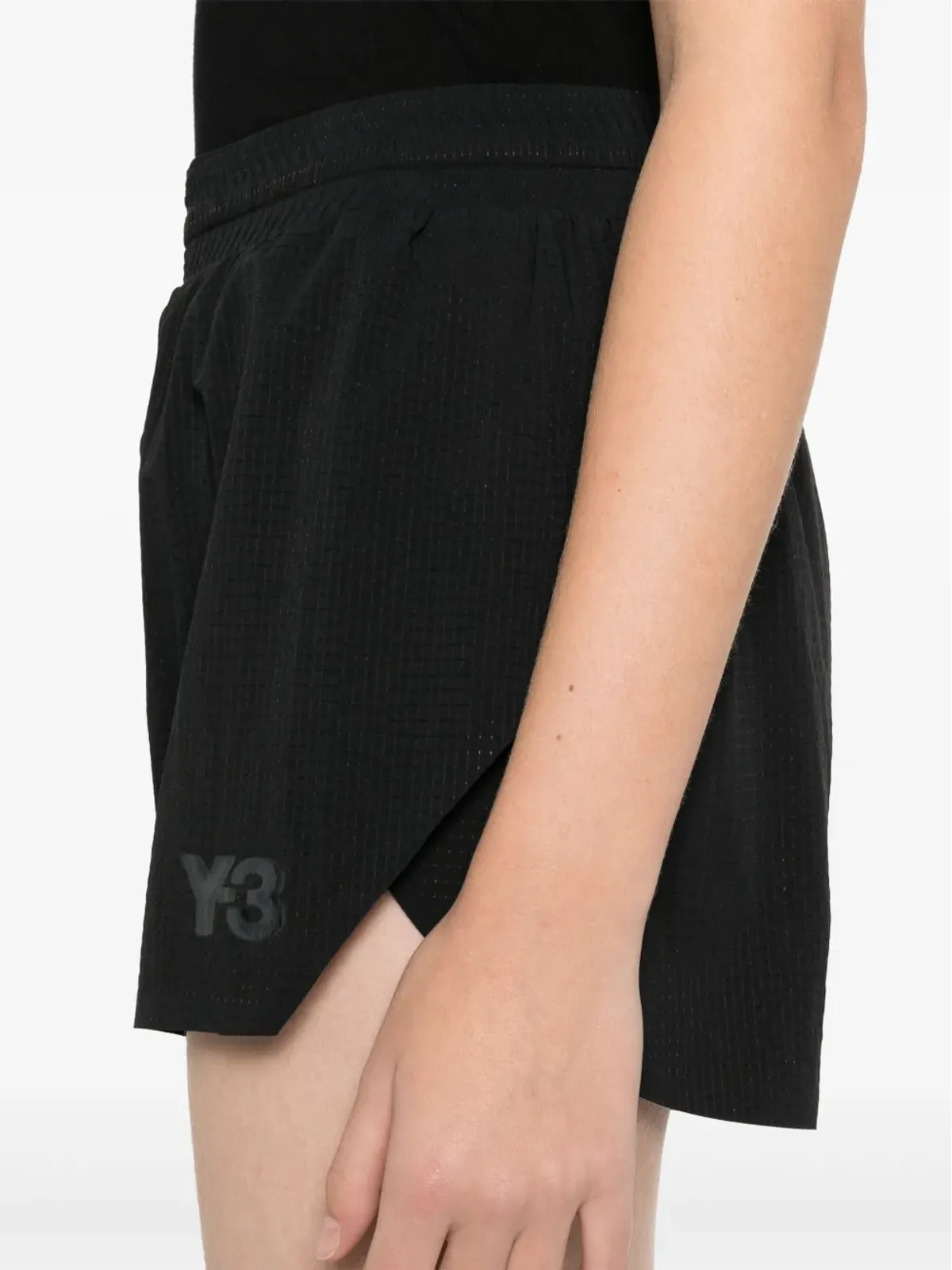 Y-3 ロゴプリント ランニングショーツ - ブラック - 画像5