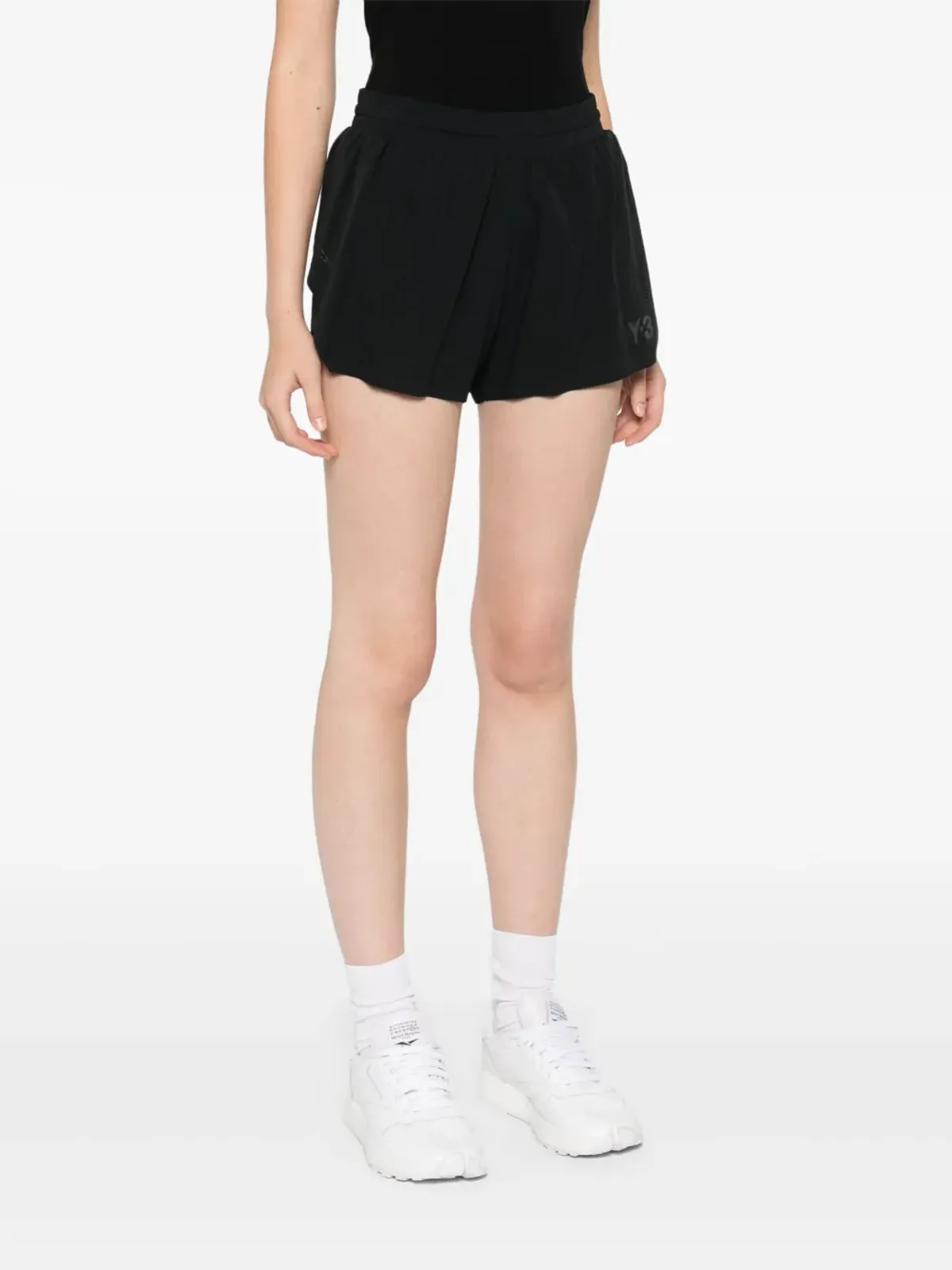 Y-3 ロゴプリント ランニングショーツ - ブラック - 画像3