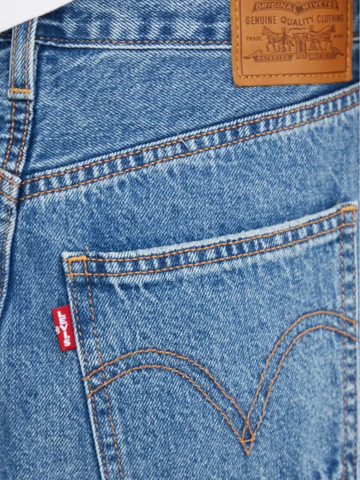 Levi's カーゴポケットスカート ブルー - 画像5