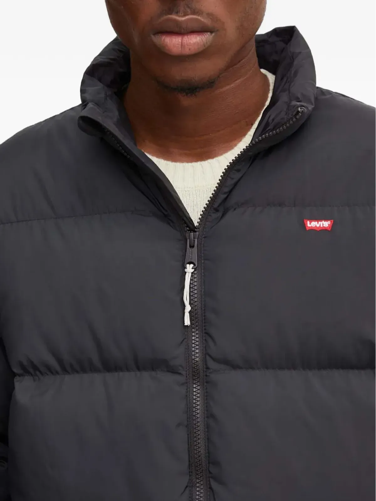 Levi's ジップファスナー付きパファージャケット ブラック - 画像5