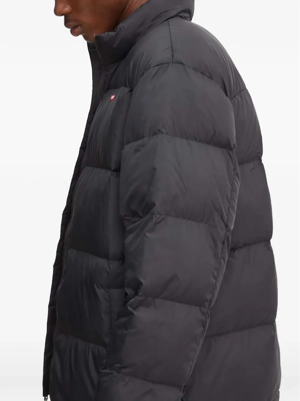 Levi's ジップファスナー付きパファージャケット ブラック - 画像4