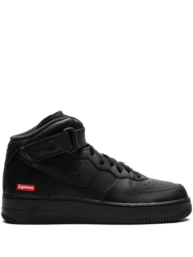 Nike Nike エアフォース1 ミッド ミニボックスロゴ ブラック スニーカー Supreme コラボの商品画像